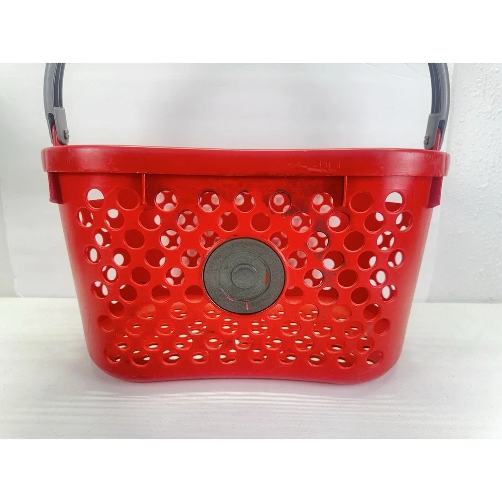Target Store Shopping Basket Red Bullseye Logo Gray Folding Handle Retail